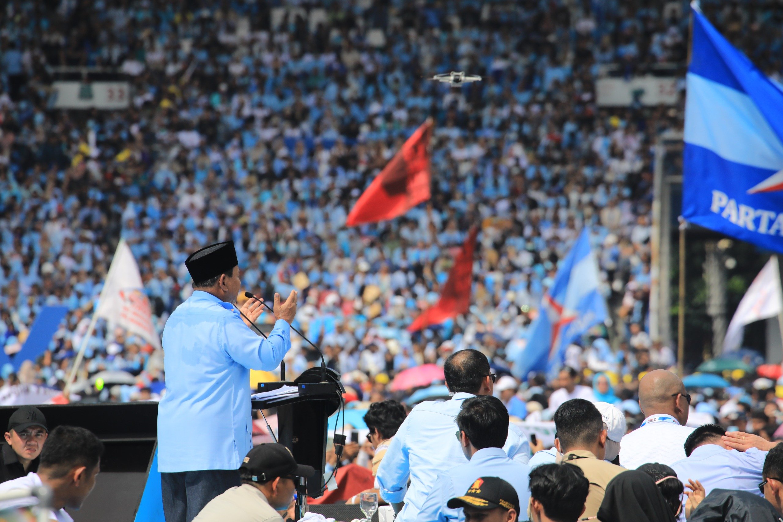 Prabowo Dominasi Bicara di Panggung GBK, Pengamat Soroti Gibran: Tiap Berbicara Retorikanya Hancur