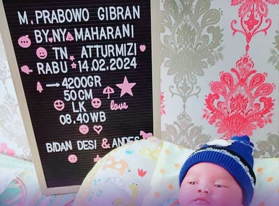 Lahir di Hari Pemilu, Bayi Ini Viral karena Diberi Nama Prabowo Gibran