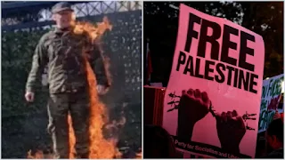 Sambil Teriak Bela Palestina, Tentara AS Ini Sampai Bakar Diri Sendiri di Kedubes Israel