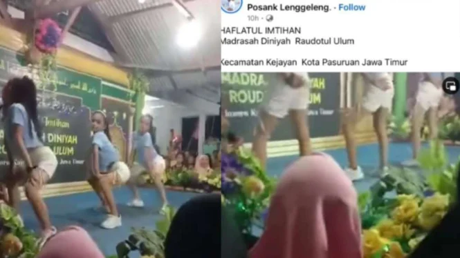 Geger... Madrasah tapi Ada Aksi Remaja Joget Sensual di Panggung, Netizen: Pengajian Dibubarkan, Yang Ini Dibiarkan