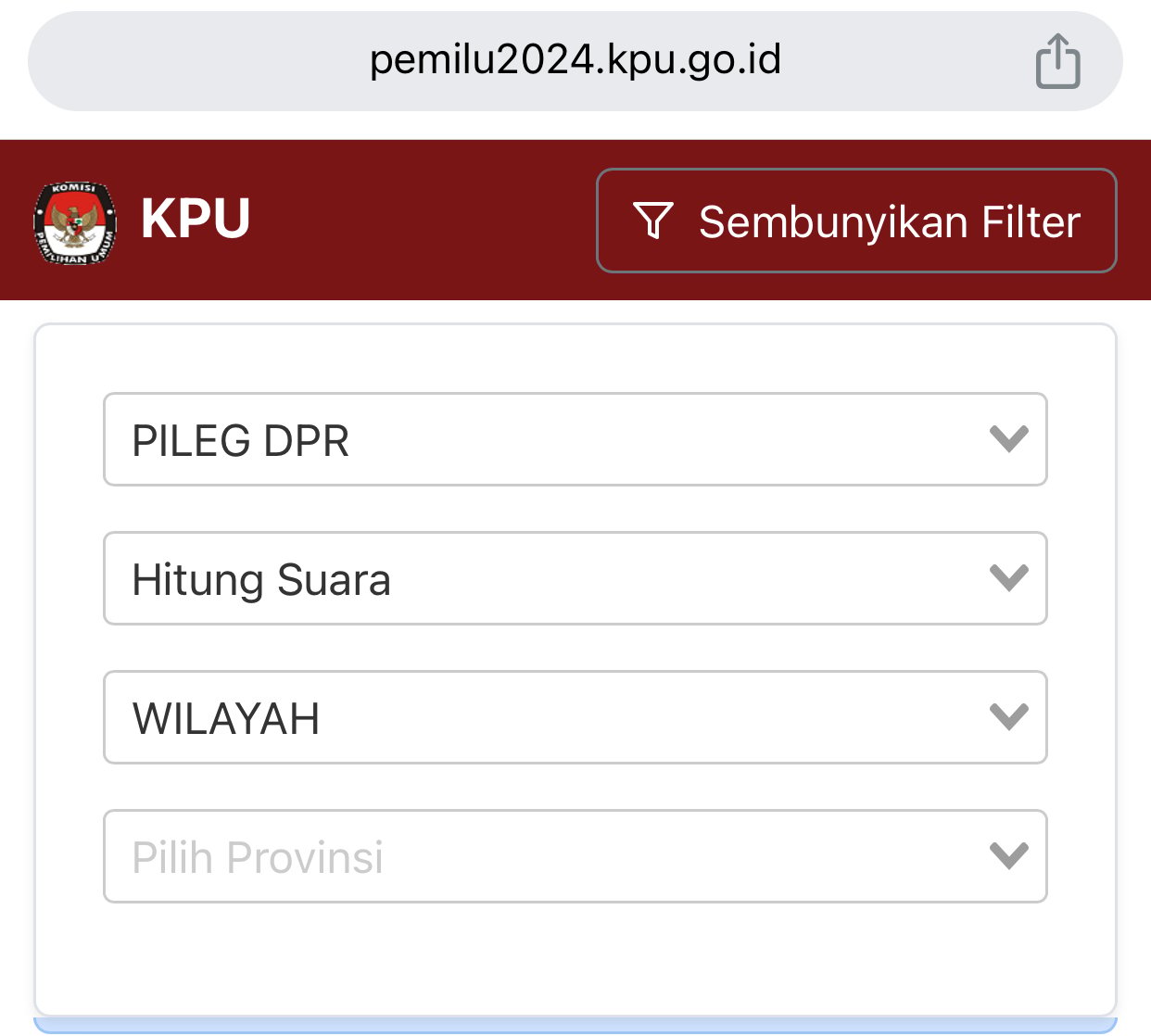 Diagram dan Bagan Perolehan Suara Mendadak Hilang di Tampilan Sirekap, KPU Bilang Untuk Hindari Prasangka