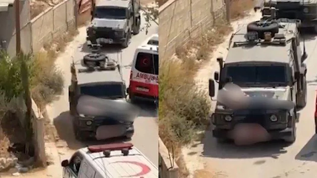 Perbuatan Laknat! Tentara Israel Ikat Warga Palestina yang Terluka di Kap Mobil usai Ditangkap di Jenin