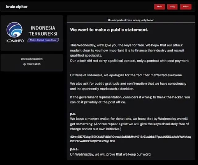 Hacker yang Membobol PDN Siap Kembalikan Data Secara Cuma-cuma, Beri Peringatan ke Pemerintah: Pentingnya untuk Punya Tenaga Ahli