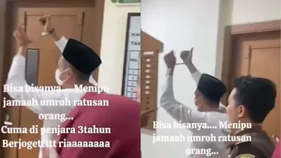 Viral Penipu Umrah Ini Malah Asyik Joget di Depan Korban, Divonis 3 Tahun Penjara