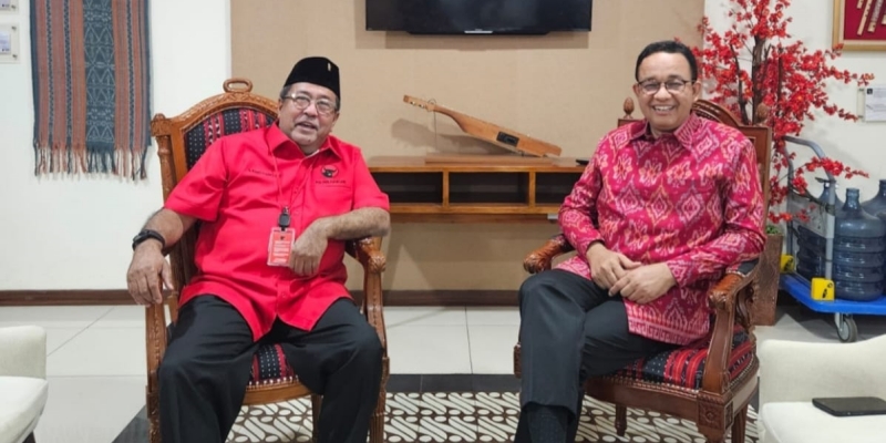 Anies Kegocek PDIP, Padahal Sudah Pakai Kemeja Merah