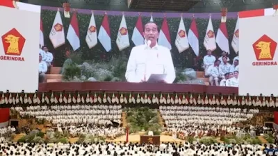 Di Rapimnas Gerindra, Jokowi Titipkan IKN ke Prabowo