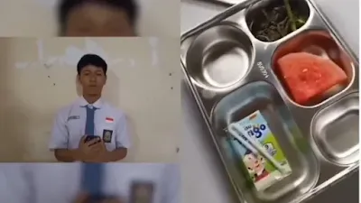 Siswa Ini Berujung Minta Maaf ke Partai Gerindra gegara Rekam Makan Siang Gratis Tak Seusai Porsi