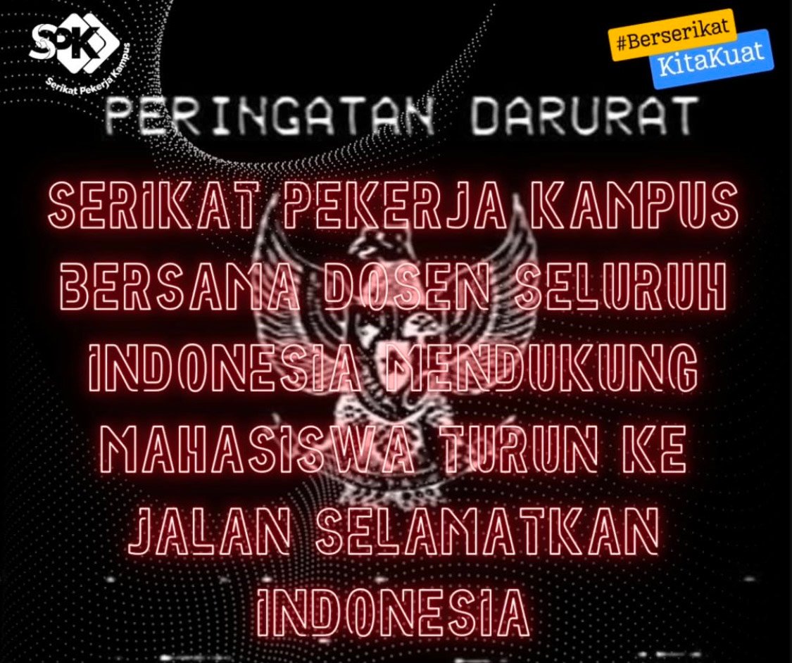 Riuh Efisiensi Anggaran! Peringatan Darurat Pendidikan Viral di Medsos, Dosen Se-Indonesia Dukung Mahasiswa Turun ke Jalan