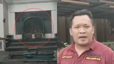 Khawatir Terjadi Kesyirikan! Pria Ini Bongkar Kursi yang Dipercaya Milik Prabu Siliwangi di Masjid Agung Karawang