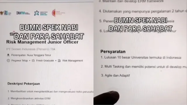Syarat Masuk BUMN 2025: Wajib Lulusan 10 Kampus Terbaik di Indonesia, Netizen: Ga Ngerti Lagi!