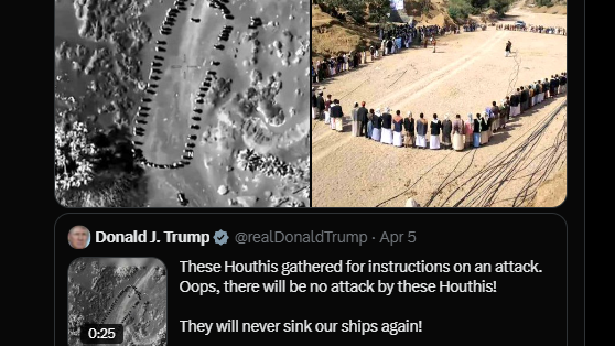 Trump Pamer Serangan Bom ke Houthi, tapi Media Yaman Bongkar Fakta: Orang Lagi Kumpul Idul Fitri