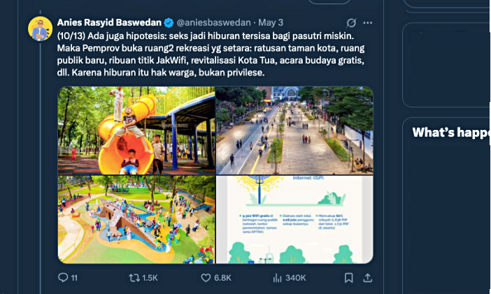 Inilah Utas Lengkap Anies Baswedan tentang Orang Miskin Banyak Anak