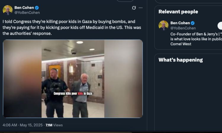 Tuding Kongres Bunuh Anak-Anak Gaza, Pendiri Es Krim Legendaris AS Ditangkap