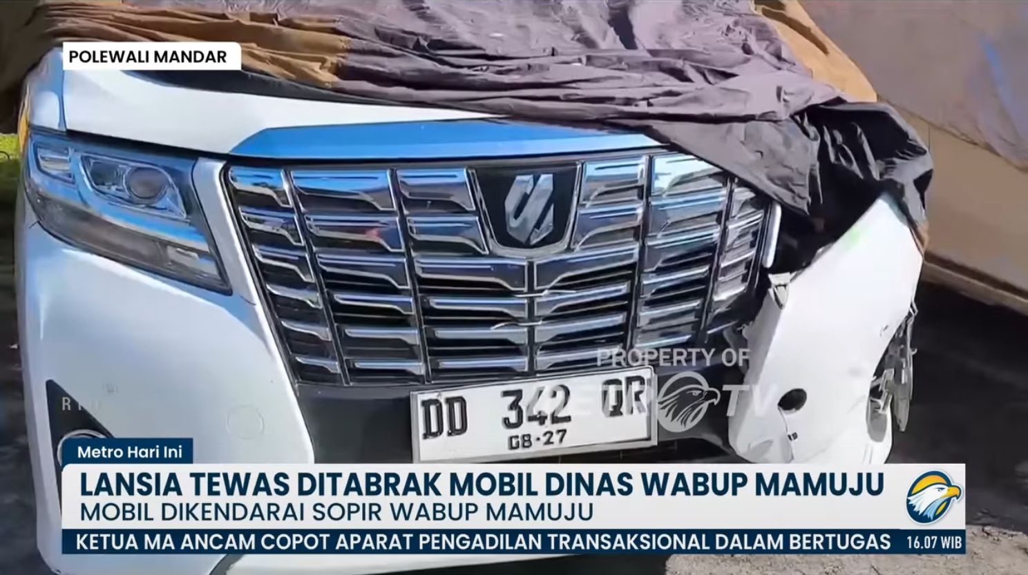 Mobil Dinas Wakil Bupati Mamuju Diduga Tabrak Lansia hingga Tewas, Pelat Nomor Disinyalir Palsu
