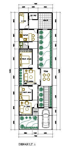 Mendesain Rumah di Lahan Tipis Memanjang 4x21 M2