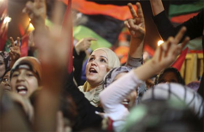 Oposisi Libya Rayakan Eforia Kemenangan di Kota Tripoli