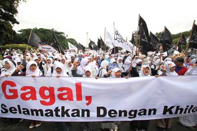 Aksi Simpati HTI Tanggapi Kegagalan Pemerintah SBY Urus Negara