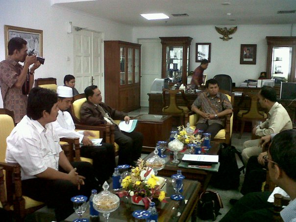 Audiensi dengan Plt Gubsu, Ormas Islam Ngotot Masjid Al-Ikhlas Dibangun Kembali