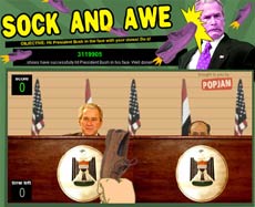 Game Online, Lempar Sepatu Sepuasnya ke Muka Bush