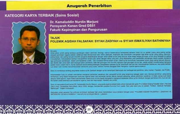 Putra Indonesia Raih Anugerah Buku Karya Terbaik di Malaysia
