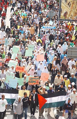Aksi Menentang Agresi Militer Israel Juga Dilakukan di  Malaysia
