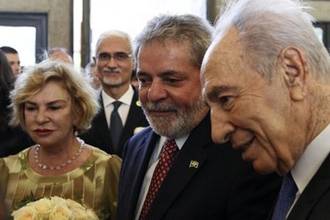 Presiden Lula dan Shimon Peres