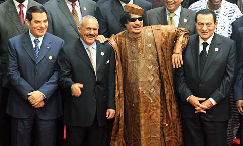 Nasib Zine El-Abidin, Mubarak, Gaddafi, Ali Abdullah Saleh, dan Bashar Al-Assad