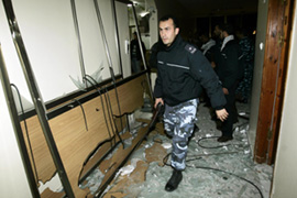 Kantor al-Arabiya di Gaza Dibom
