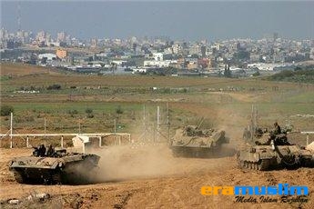 Tank Israel Melintasi Perbatasan Gaza setelah Mendeteksi Adanya Rudal 