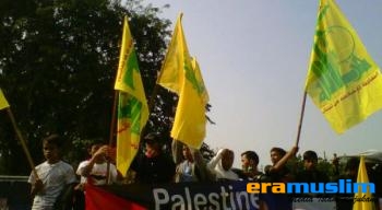 Bawa Bendera Syiah Hizbullah Libanon, Massa Minta Kedubes AS Diusir